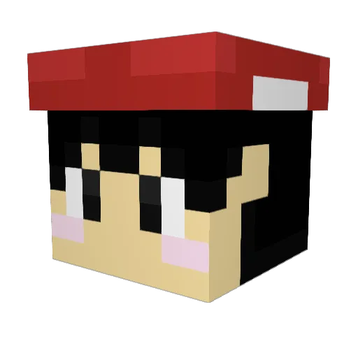 Rayzzort Minecraft avatar head, 3D render