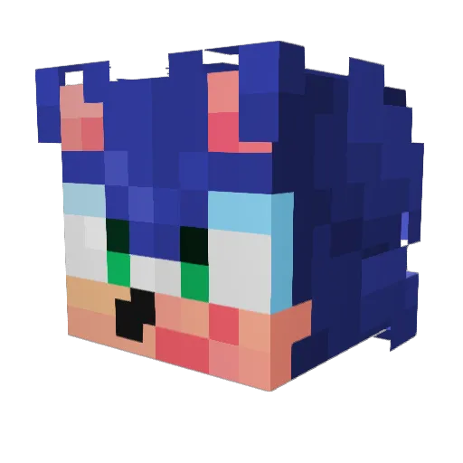 RazDark Minecraft avatar head, 3D render