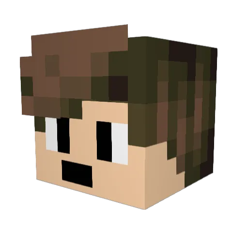 RazQr94TR Minecraft avatar head, 3D render