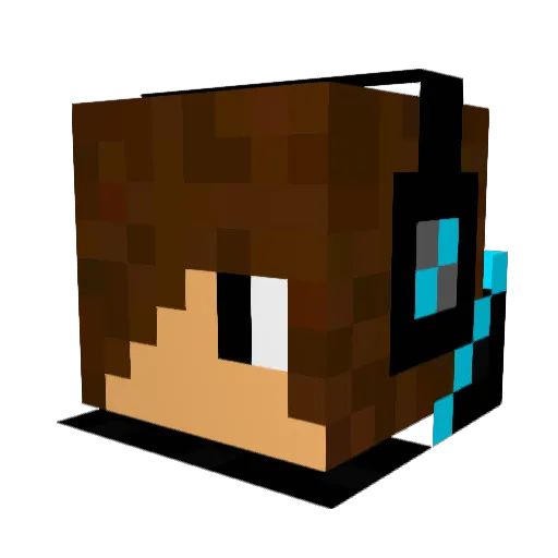 RazTom Minecraft avatar head, 3D render