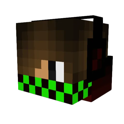 RazZagGaming Minecraft avatar head, 3D render