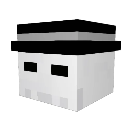 Razaka Minecraft avatar head, 3D render