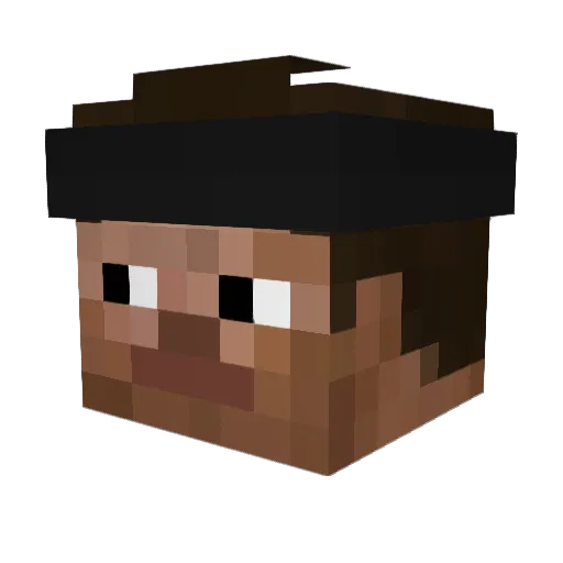 Razamut Minecraft avatar head, 3D render