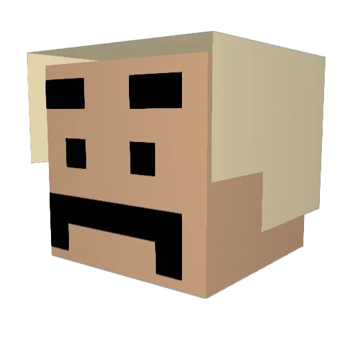 RazarLukas Minecraft avatar head, 3D render