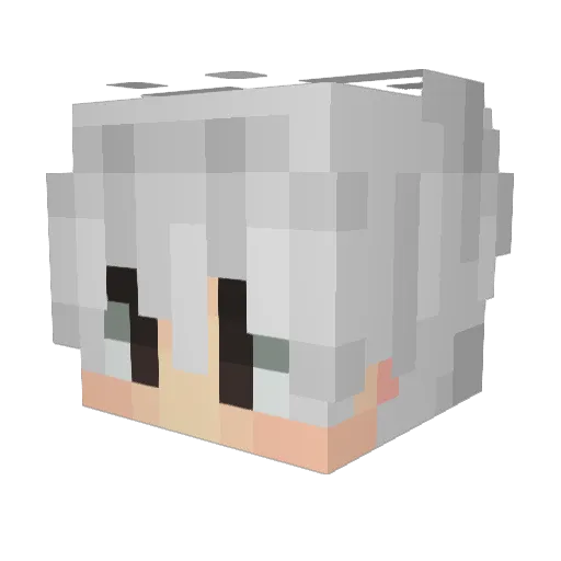 Razaroni Minecraft avatar head, 3D render