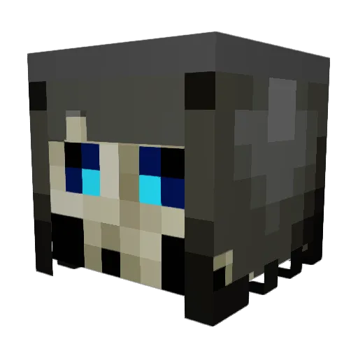Razaros Minecraft avatar head, 3D render