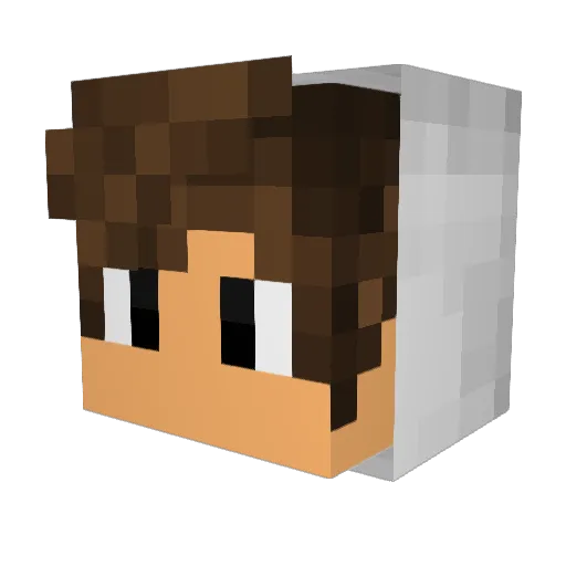 Razarot Minecraft avatar head, 3D render
