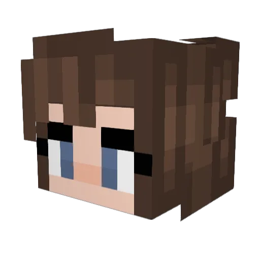 Razbehree Minecraft avatar head, 3D render