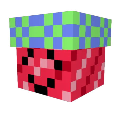 RazberrySlime Minecraft avatar head, 3D render