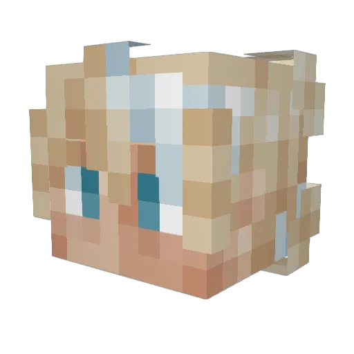 RazeJr Minecraft avatar head, 3D render