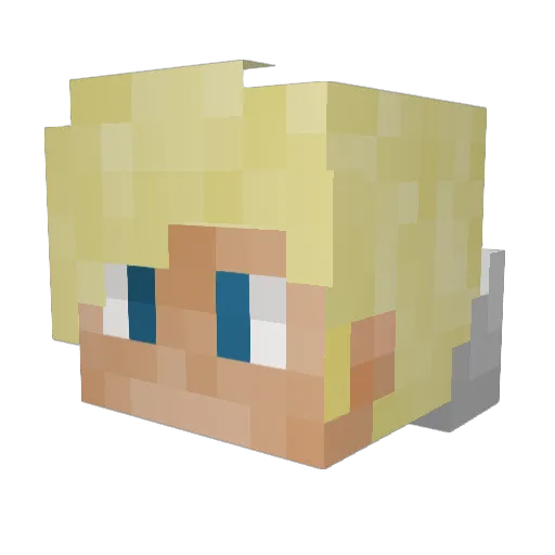 Razeboxx Minecraft avatar head, 3D render