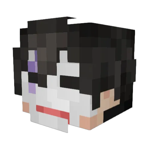 Razenya Minecraft avatar head, 3D render