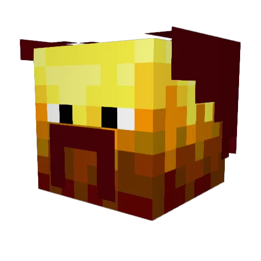 RazerBlaze Minecraft avatar head, 3D render