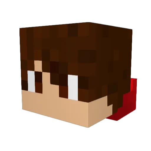 RazerGL Minecraft avatar head, 3D render