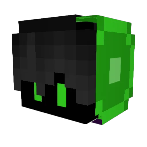 RazerNaga Minecraft avatar head, 3D render