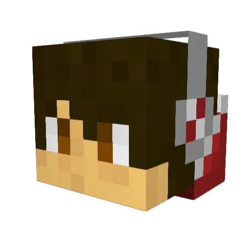 RazerrPvP Minecraft avatar head, 3D render