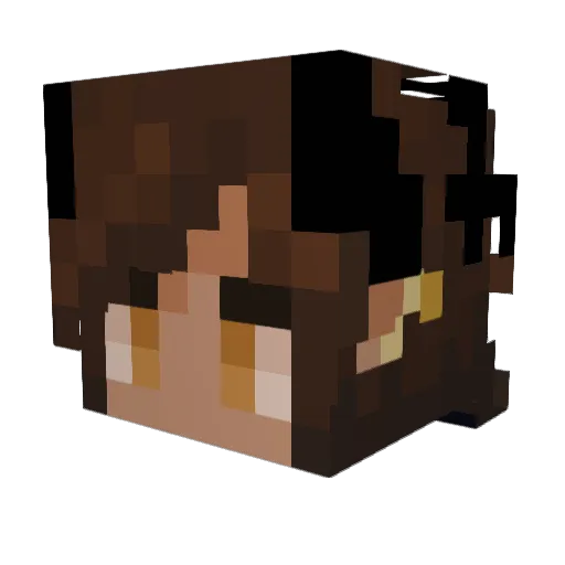 RazewingRyuko Minecraft avatar head, 3D render