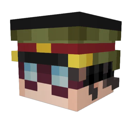 Razgriz_SXE Minecraft avatar head, 3D render