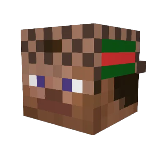 RazhulanDev Minecraft avatar head, 3D render