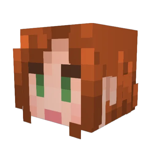 Razidar Minecraft avatar head, 3D render