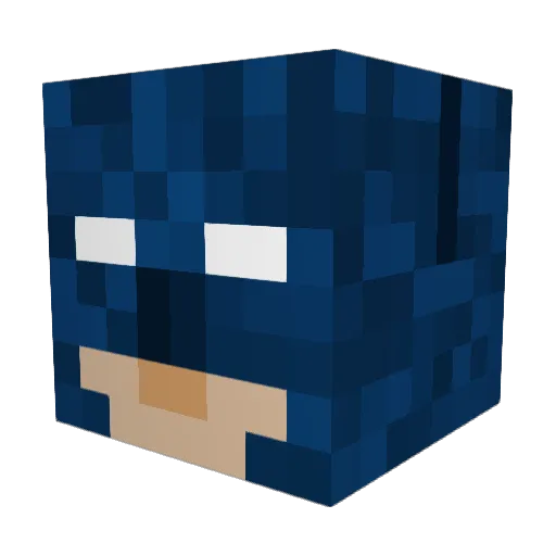 RazielCrowe Minecraft avatar head, 3D render