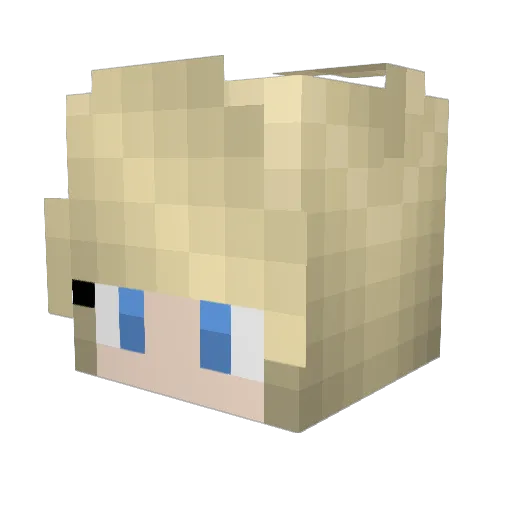 Razierra Minecraft avatar head, 3D render