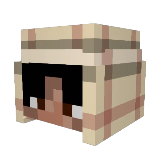 Razith Minecraft avatar head, 3D render