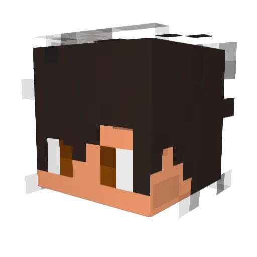 Razju Minecraft avatar head, 3D render