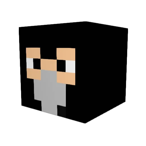 Razobeast Minecraft avatar head, 3D render