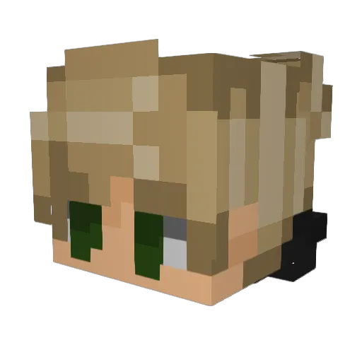 Razon1 Minecraft avatar head, 3D render