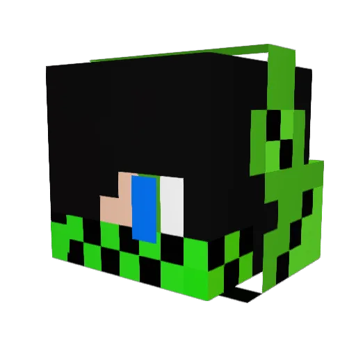 Razor523 Minecraft avatar head, 3D render