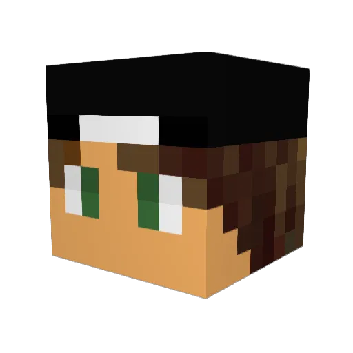 RazorGam3rHD Minecraft avatar head, 3D render