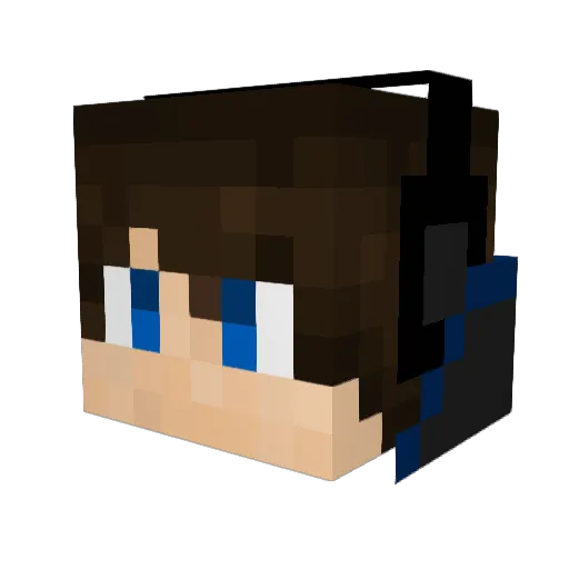 RazorKrille Minecraft avatar head, 3D render