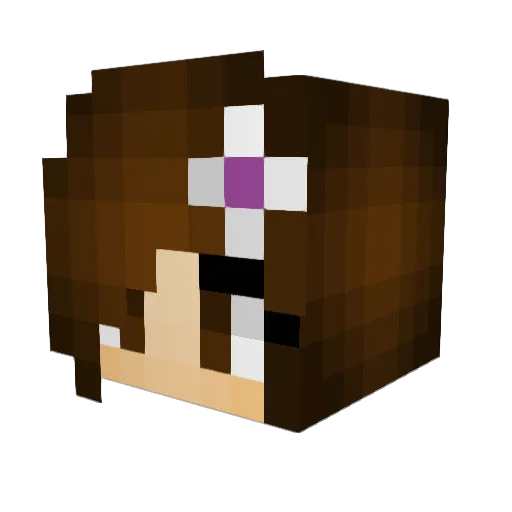 RazorLia Minecraft avatar head, 3D render