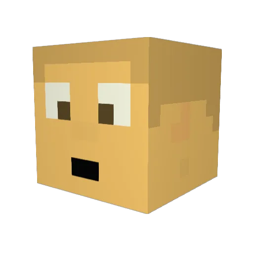 RazorRat Minecraft avatar head, 3D render