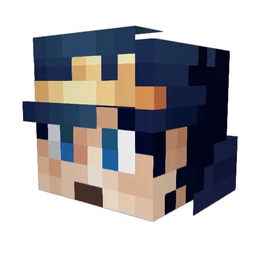RazorbackerT Minecraft avatar head, 3D render