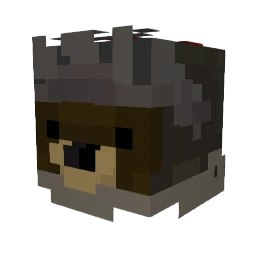 Razputino Minecraft avatar head, 3D render