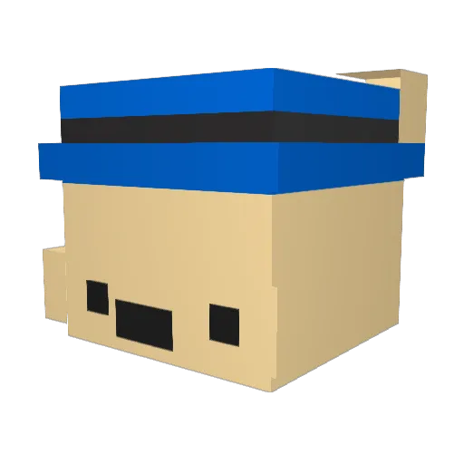 RazqFerk Minecraft avatar head, 3D render
