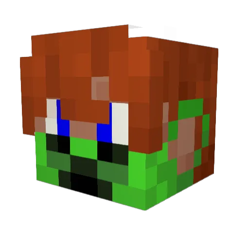Razquid Minecraft avatar head, 3D render