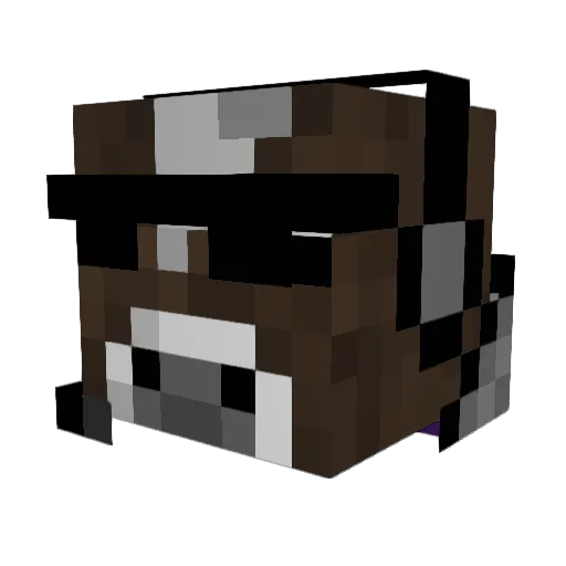Razrh Minecraft avatar head, 3D render