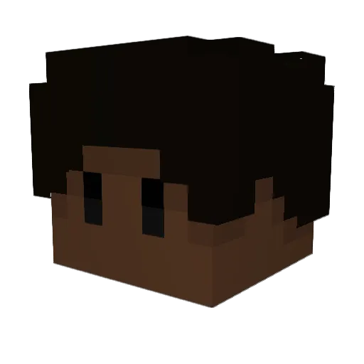 Razrq Minecraft avatar head, 3D render