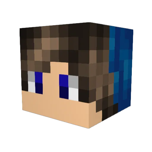 Raztouflette Minecraft avatar head, 3D render