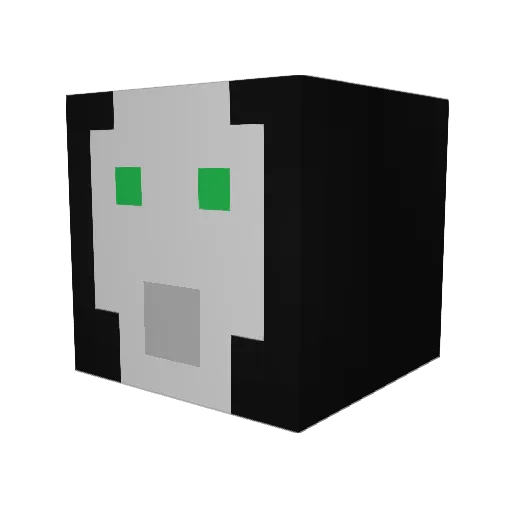 Razuin Minecraft avatar head, 3D render
