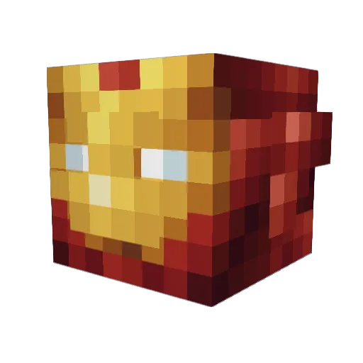 Razuril Minecraft avatar head, 3D render