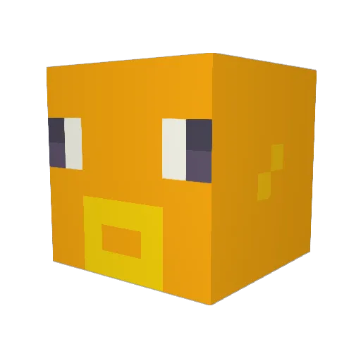 Razvoc Minecraft avatar head, 3D render