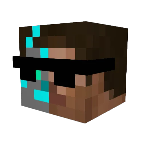 Razvolt Minecraft avatar head, 3D render