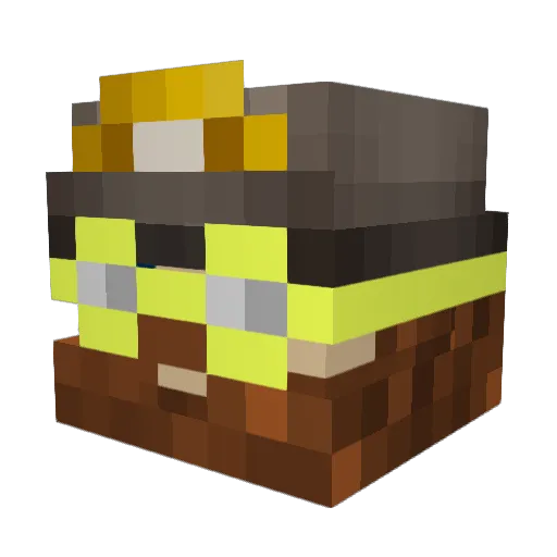 RazyNinja Minecraft avatar head, 3D render