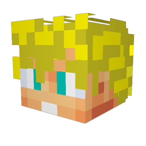 Razy_HD Minecraft avatar head, 3D render