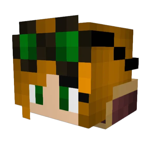 Razync Minecraft avatar head, 3D render