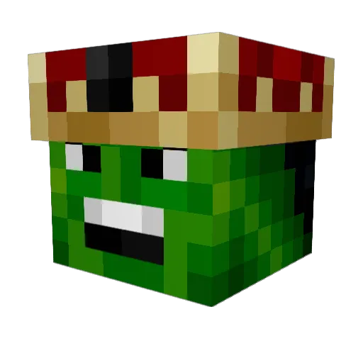 Razz3rBack Minecraft avatar head, 3D render
